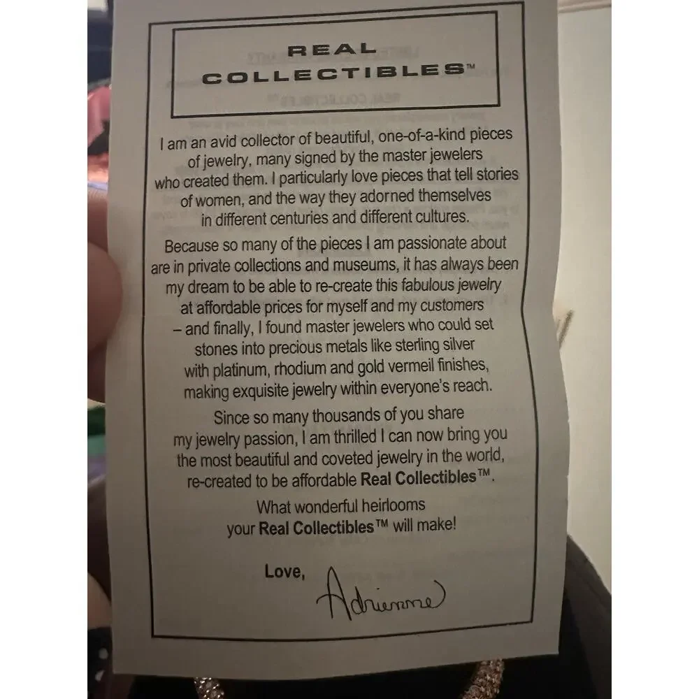 real collectibles by adrienne Gorgeous Gold Tone Diamonite Bangle Bracelet - Picture 8 of 9